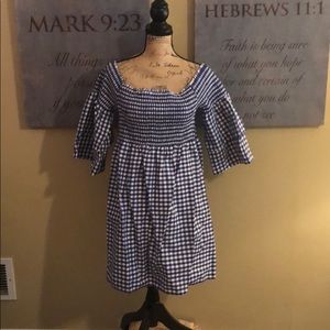 Blue & white checker board Dress